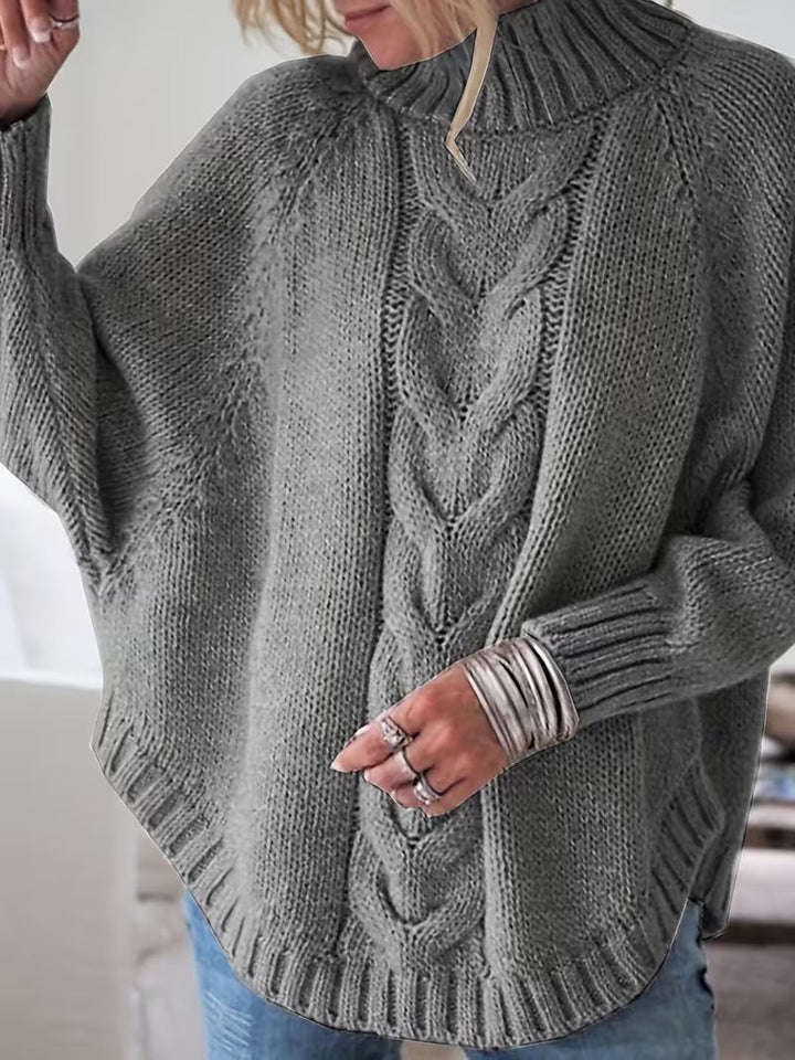 Edeltraut – Rollkragenpullover mit Fledermausärmeln