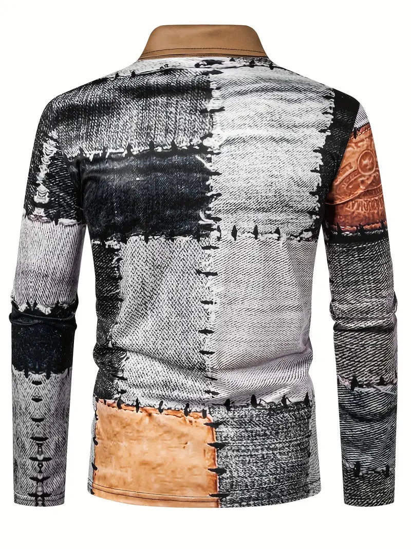 Zerem – Langarmhemd mit Farbblock und Reißverschluss