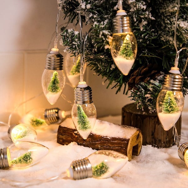 VintageGlow – Vintage-Weihnachtsdekoration, LED-Birnen Lichterketten