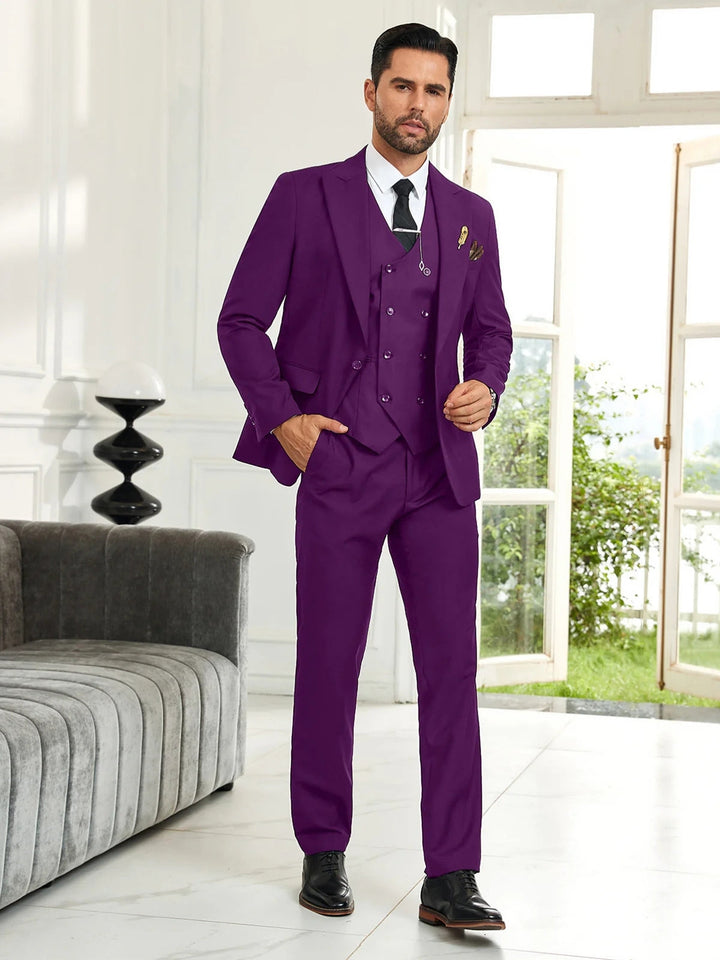 Gremist - Spitze Revers Slim Fit 3-Teilige Anzüge