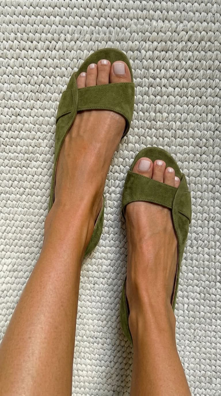 Rhana – Flache Sandale Mit Offener Zehenpartie