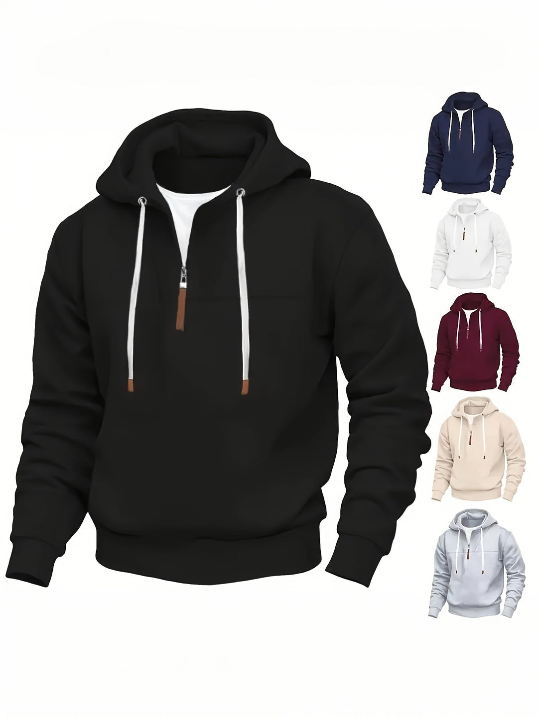 Kolton – Kapuzen  Kapuzenpullover Mit Halbem Reißverschluss