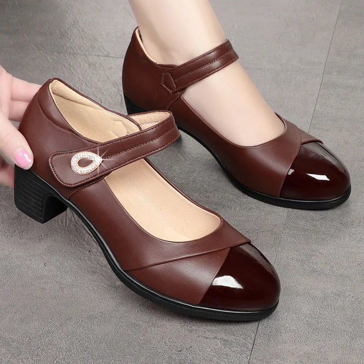 Morenn - Orthopädischer Leder Schuh Weich Mit Riemen