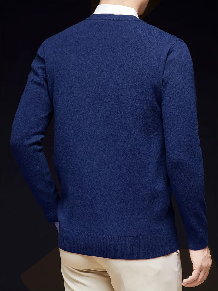 Dionysis – „Cross Border“ Strickpullover mit V-Ausschnitt