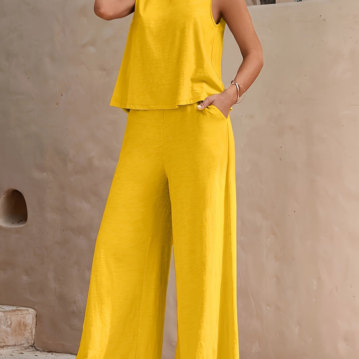 Marcelina – Ärmelloses Zweiteiliges Set