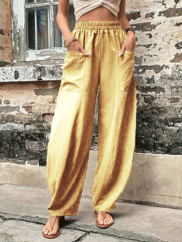 Salomee - Elastische lockere Hose mit Taschen