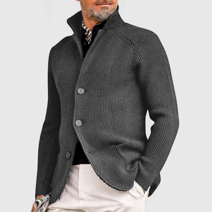 Maester – Eleganter Langarm Cardigan Mit Knöpfen