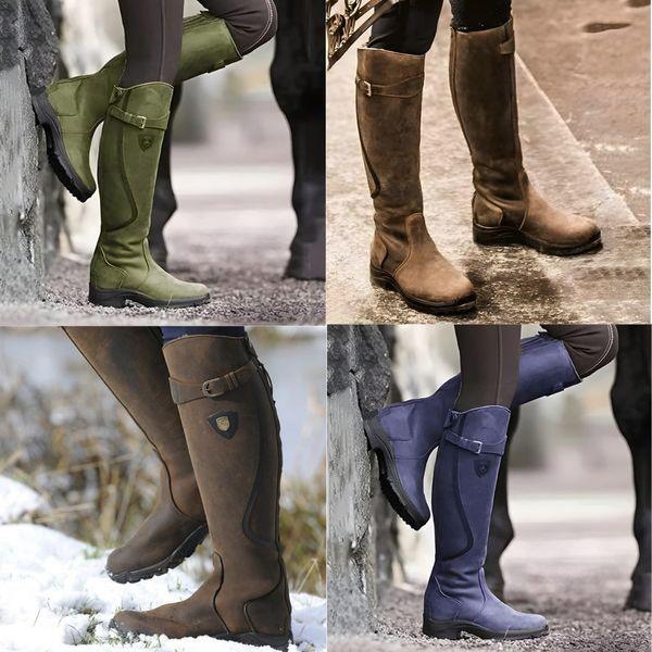 Tharika – Wasserdichte Lederreit Stiefel