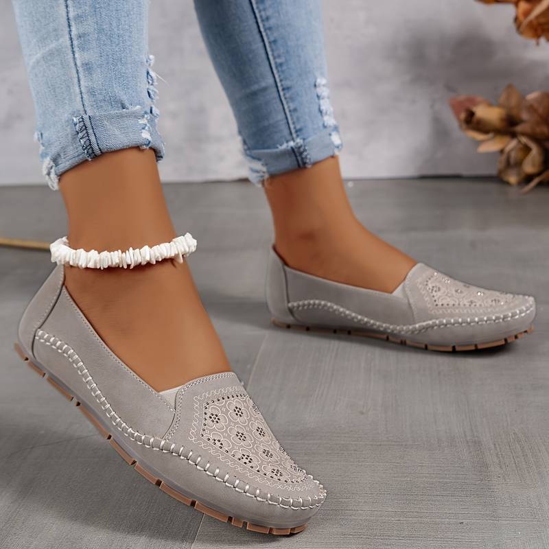 Orital - Vintage Halbschuh Mit Ziernähten