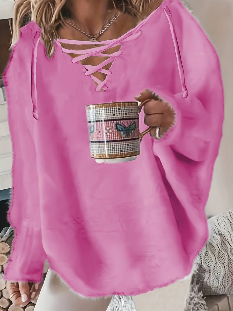 Callahan – Lässiger Langarmpullover Mit V-Ausschnitt