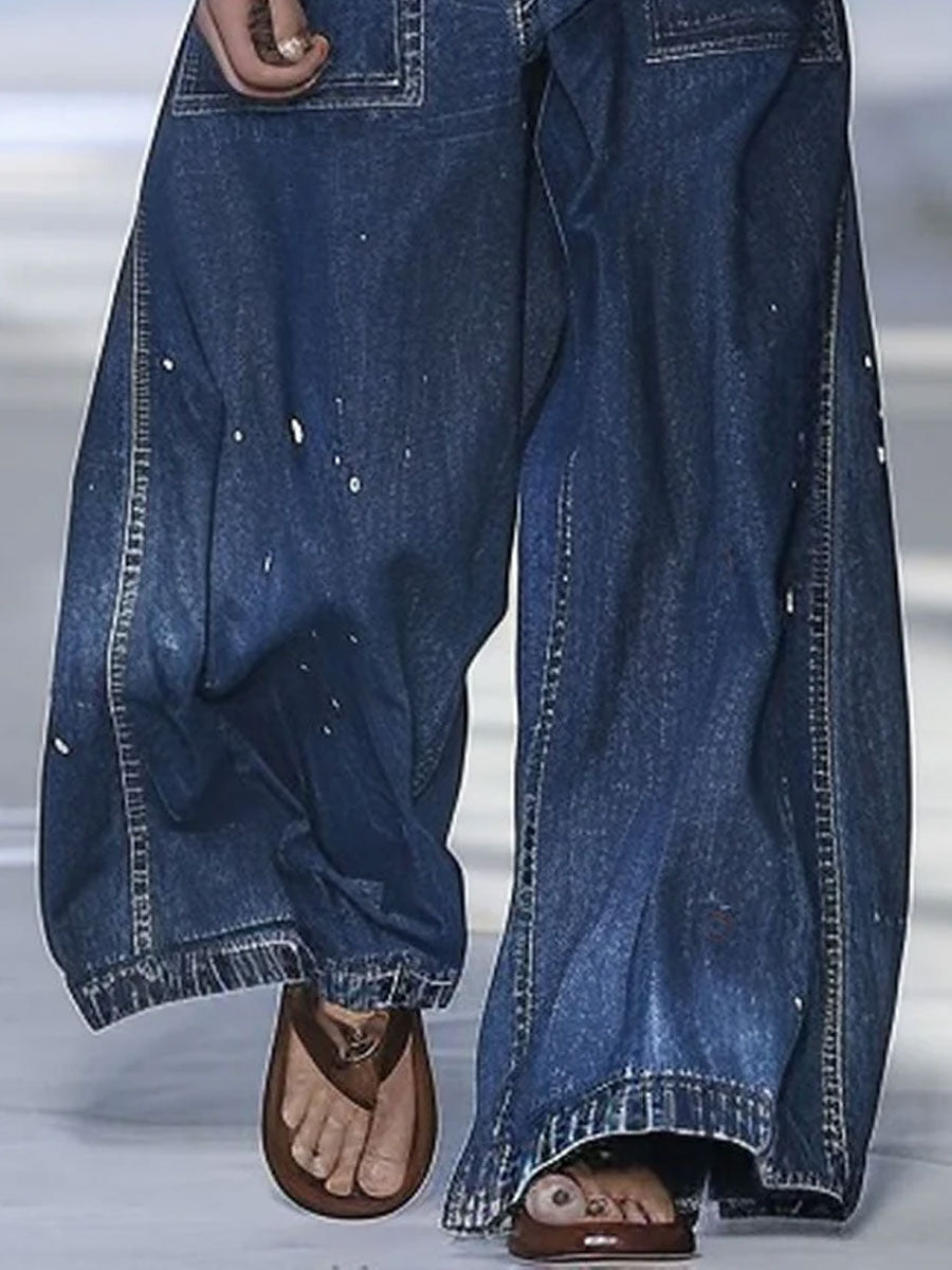 Azize – Locker sitzende Denim-Jeans mit mehreren Taschen