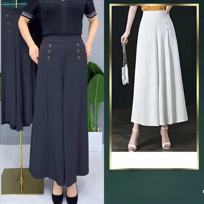 Malou - Stilvolle Bundfaltenhose mit weitem Bein