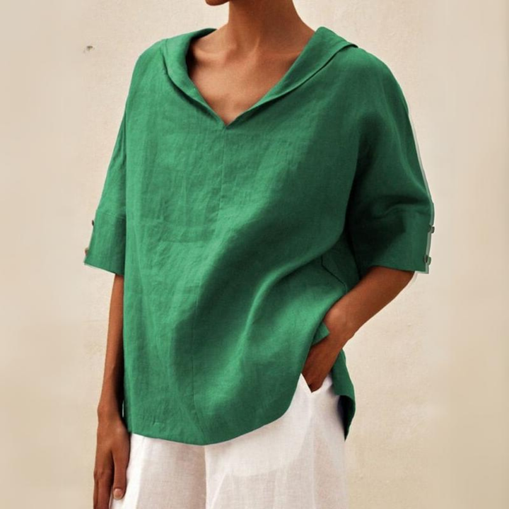 Zoe - Lässige, Locker Sitzende Bluse
