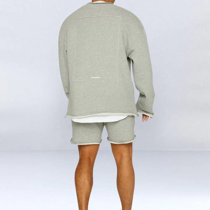 Leszek – Stilvolle Langarm Pulloverhemden Mit kurze Hose