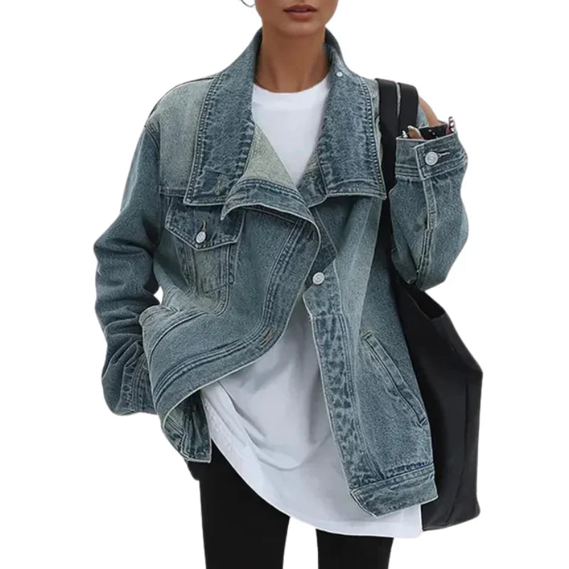 Estera – Asymmetrische Jeans Jacke