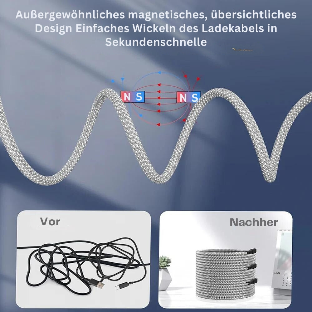 ChargeGrip™ - Magnetisch Organisiertes Kabel