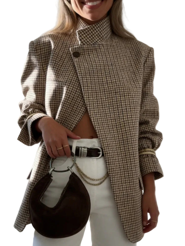 Clodagh – Vintage Blazer Mit Karomuster