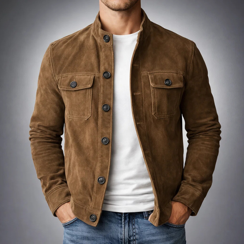 Kaarel - Langarm Jacke Mit Knopfleiste