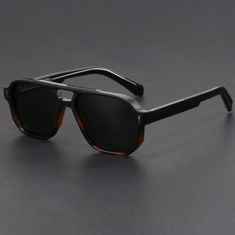 Kieran – Sonnenbrille mit Zweifarbigem Rahmen und eckiger Form