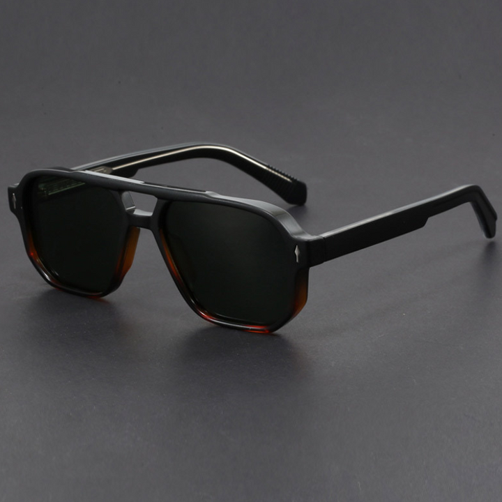 Kieran – Sonnenbrille mit Zweifarbigem Rahmen und eckiger Form