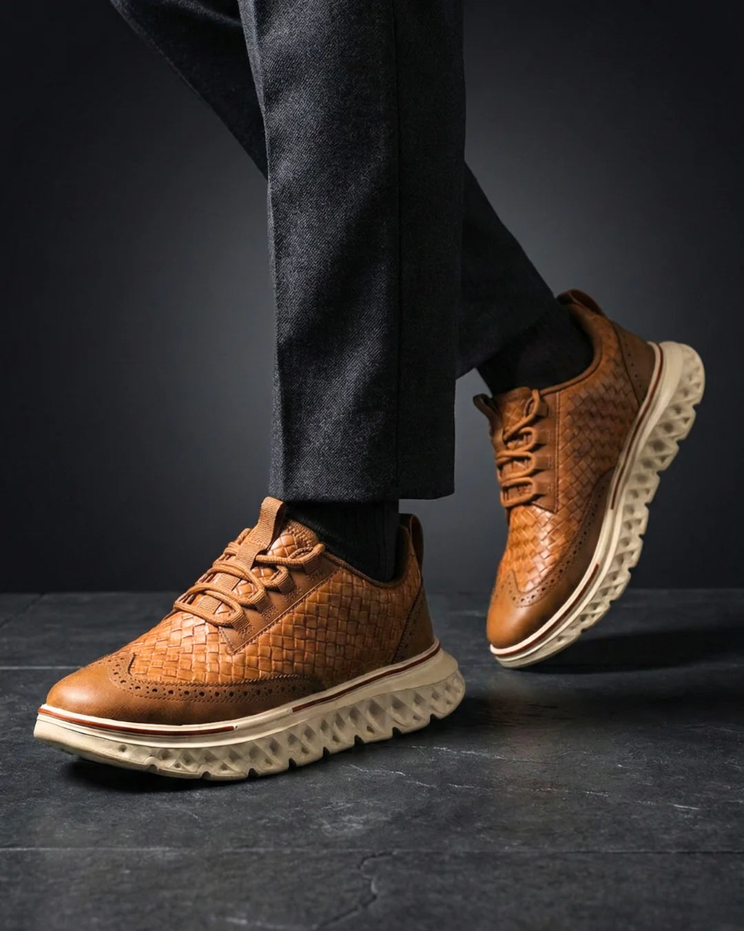 Kremer – Turnschuh Aus Gewebtem Leder Mit Schnürung