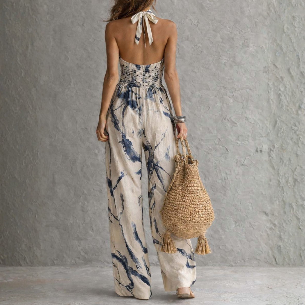Symia – Eleganter Overall Mit Kunstvollem Drucken