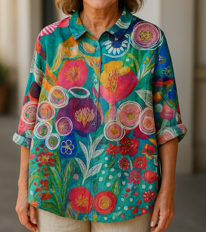 Petra - Lässige Bluse Mit Floralem Muster