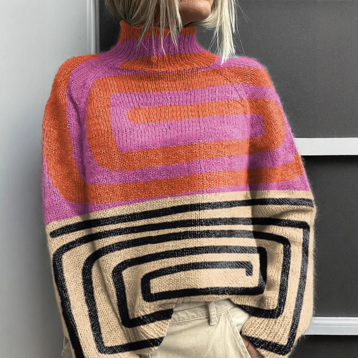 Rasha - Bunt Bedruckter Pullover