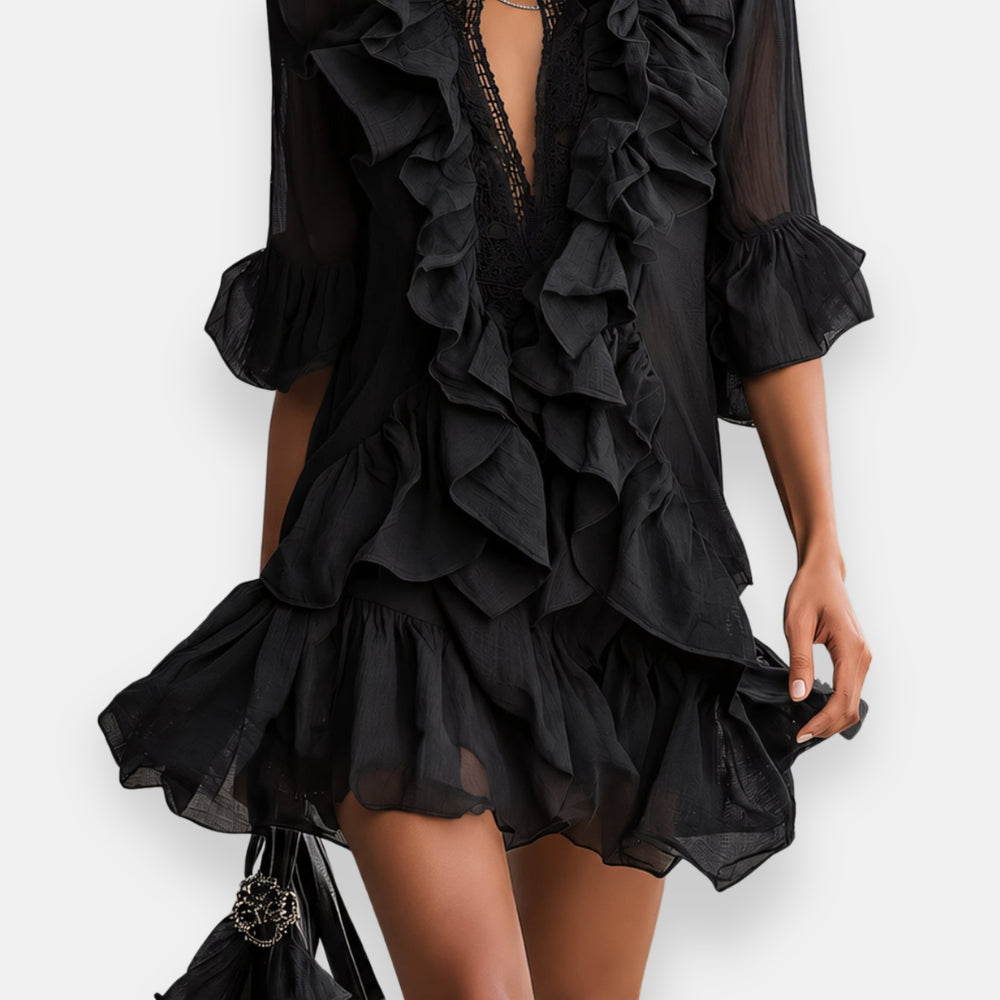 Lussina – Kurzes Rüschenkleid
