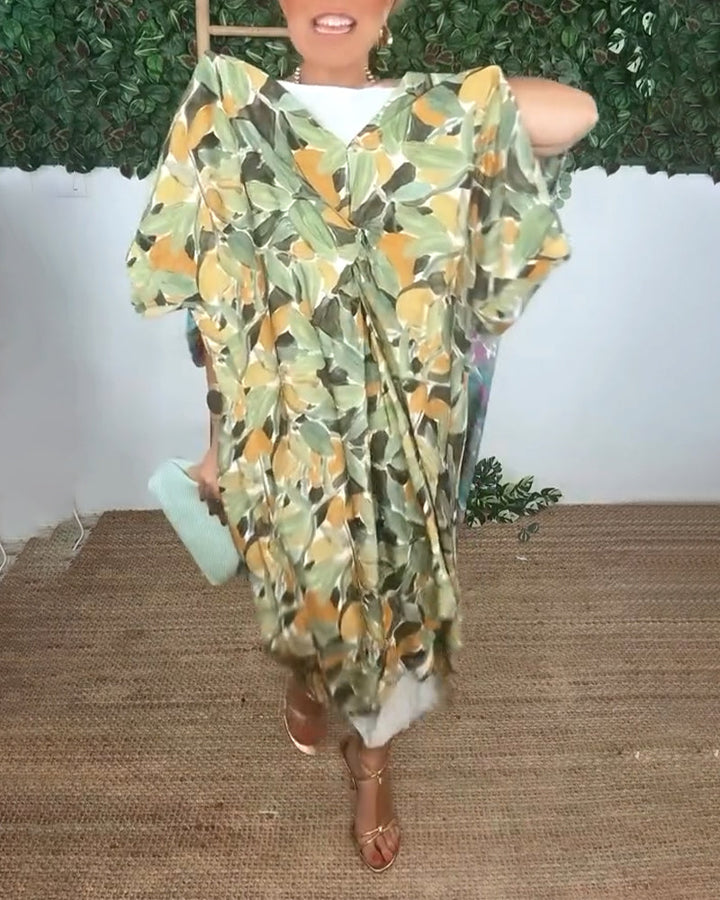 Shilisa – Kleid Mit V-Ausschnitt Und Zopfmuster