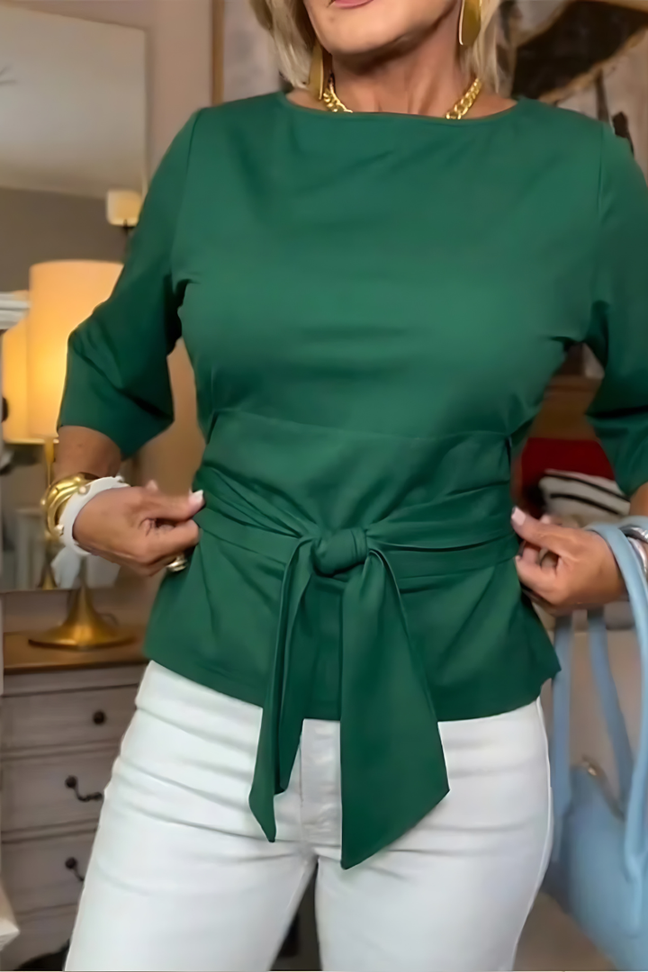 Shaniera – Stilvolles Oberteil Mit Bindegürtel