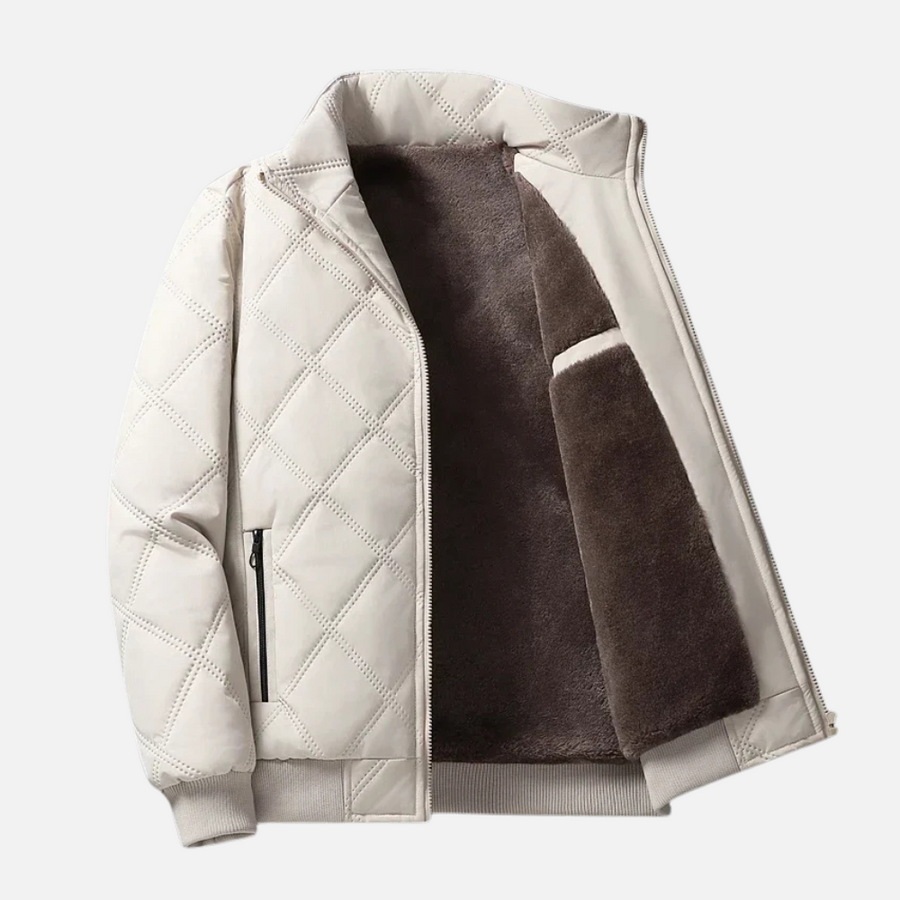 Grisson – Jacke Mit Rautenmuster Und Stehkragen