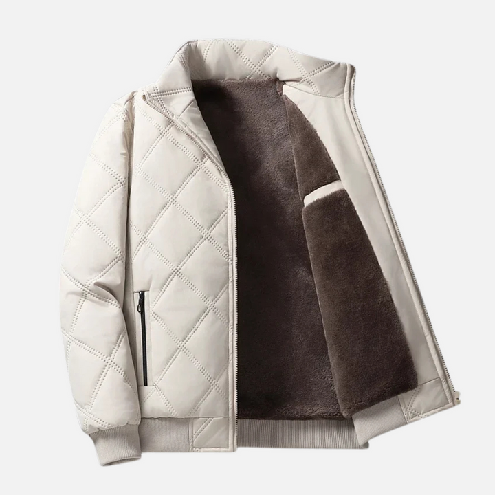 Grisson – Jacke Mit Rautenmuster Und Stehkragen