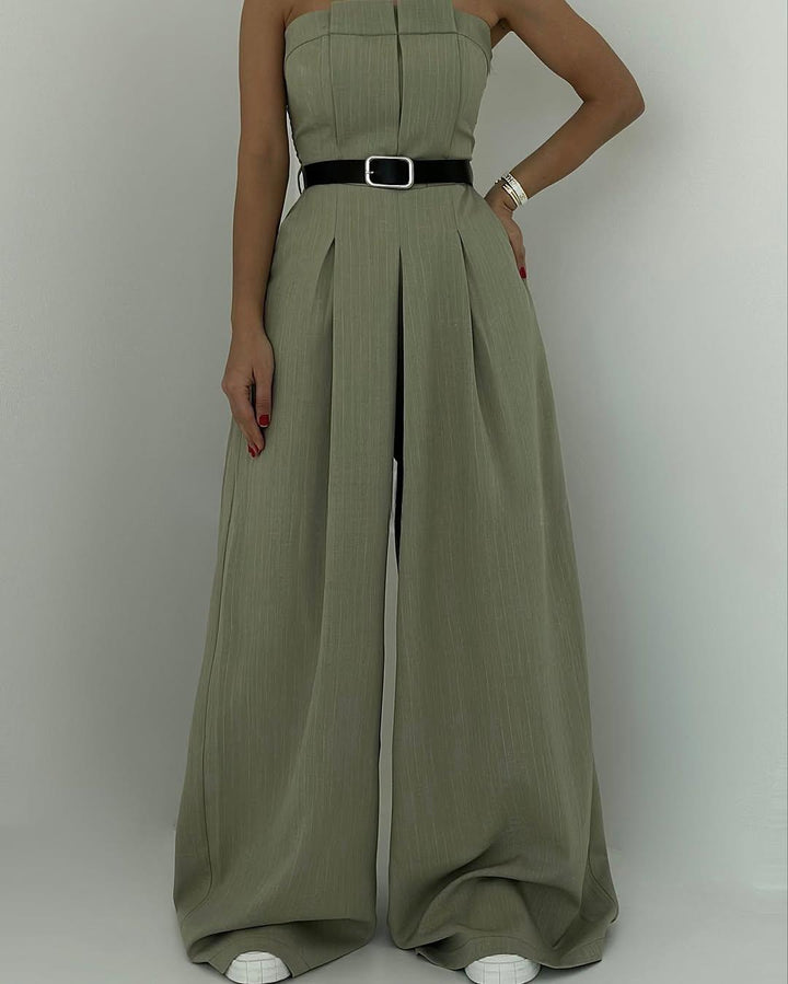 Lauralie – Trägerloser Jumpsuit im Jackenstil, Set Für Den Weg zur Arbeit