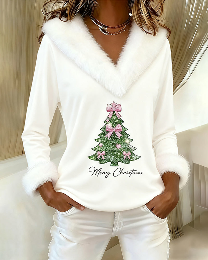 Janika – Warmer Weihnachtspullover mit V-Ausschnitt