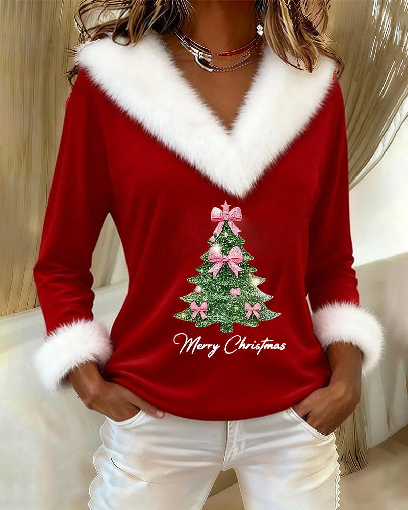 Janika – Warmer Weihnachtspullover mit V-Ausschnitt