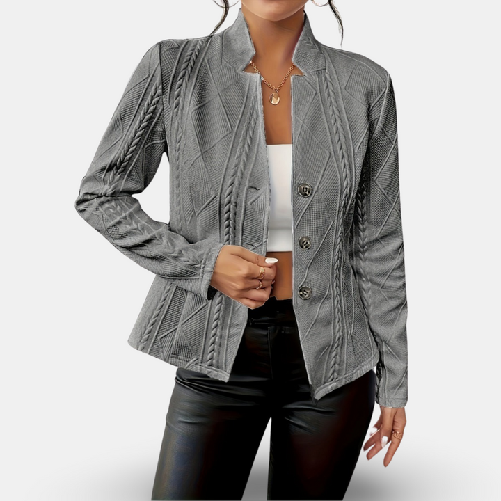 Aleeja - Prämie Ausgestattet Strickjacke