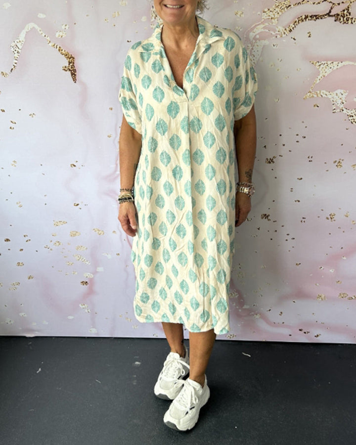 Dini - Stilvolles Kleid Mit V Ausschnitt