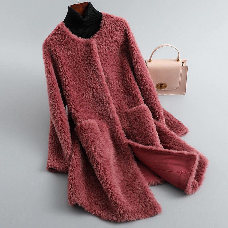 Tahliaa – Teddyfliesel Mantel Mit Taschen