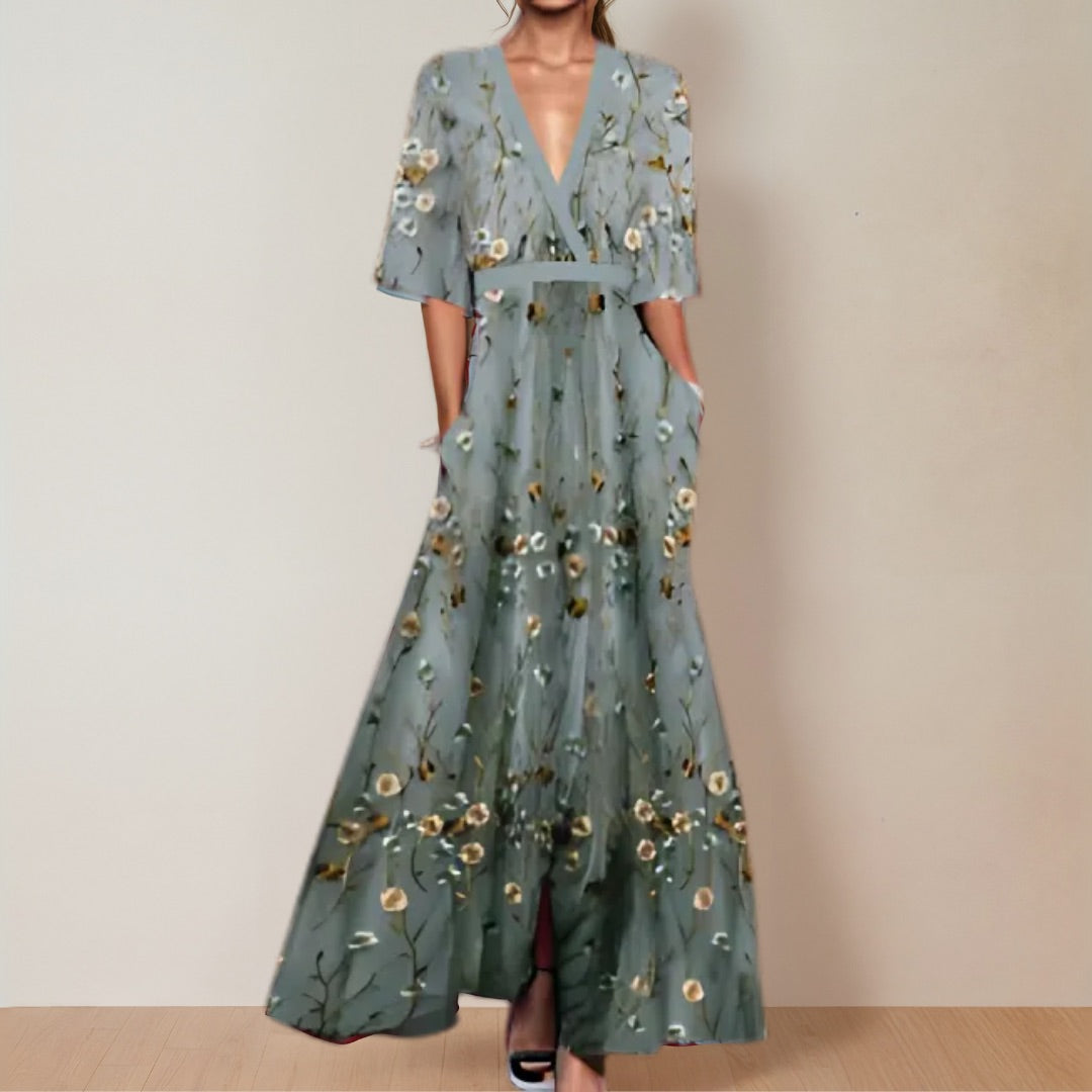Jane - Elegantes Geblümtes Kleid