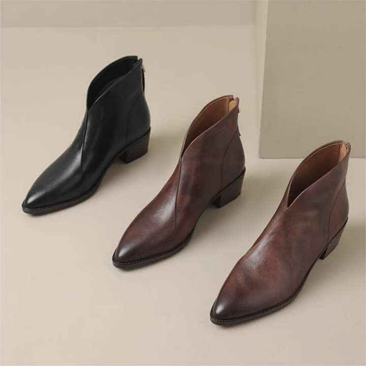 Charline – Elegante  Reißverschlussn Rückseite Stiefeletten