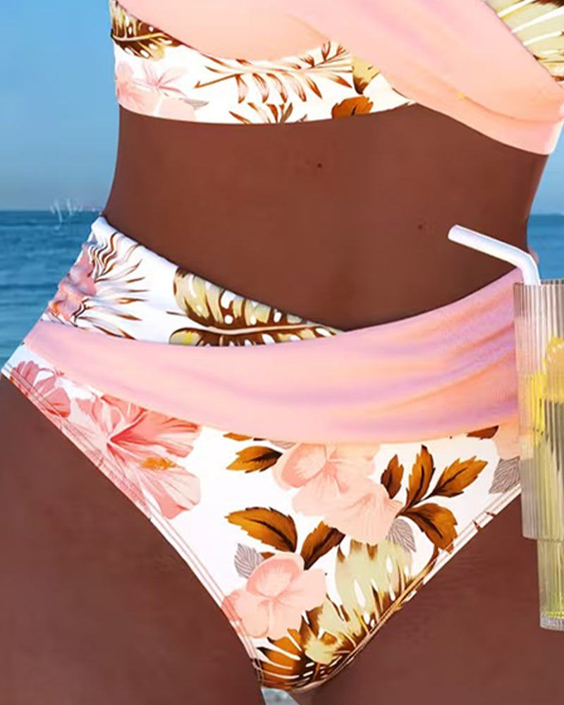 Hinari – Bikini Set Mit Blumenmuster Und Hoher Taille
