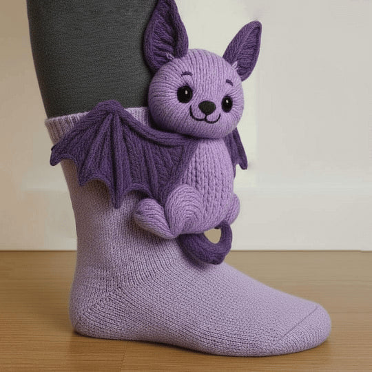 CozyCritters – Gemütliche Socken Mit Gestrickten Tiermotiven