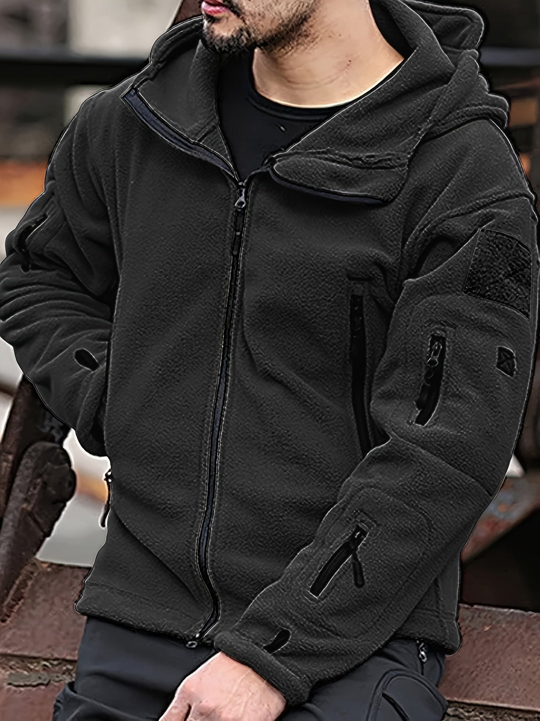 Rosendo – Langärmeliger Kapuzenpullover mit Taschen