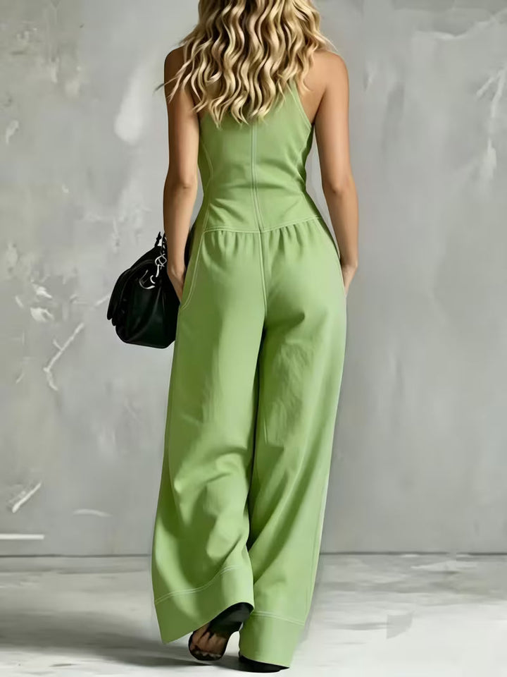 Bryana – Gestreifter Patchwork Jumpsuit