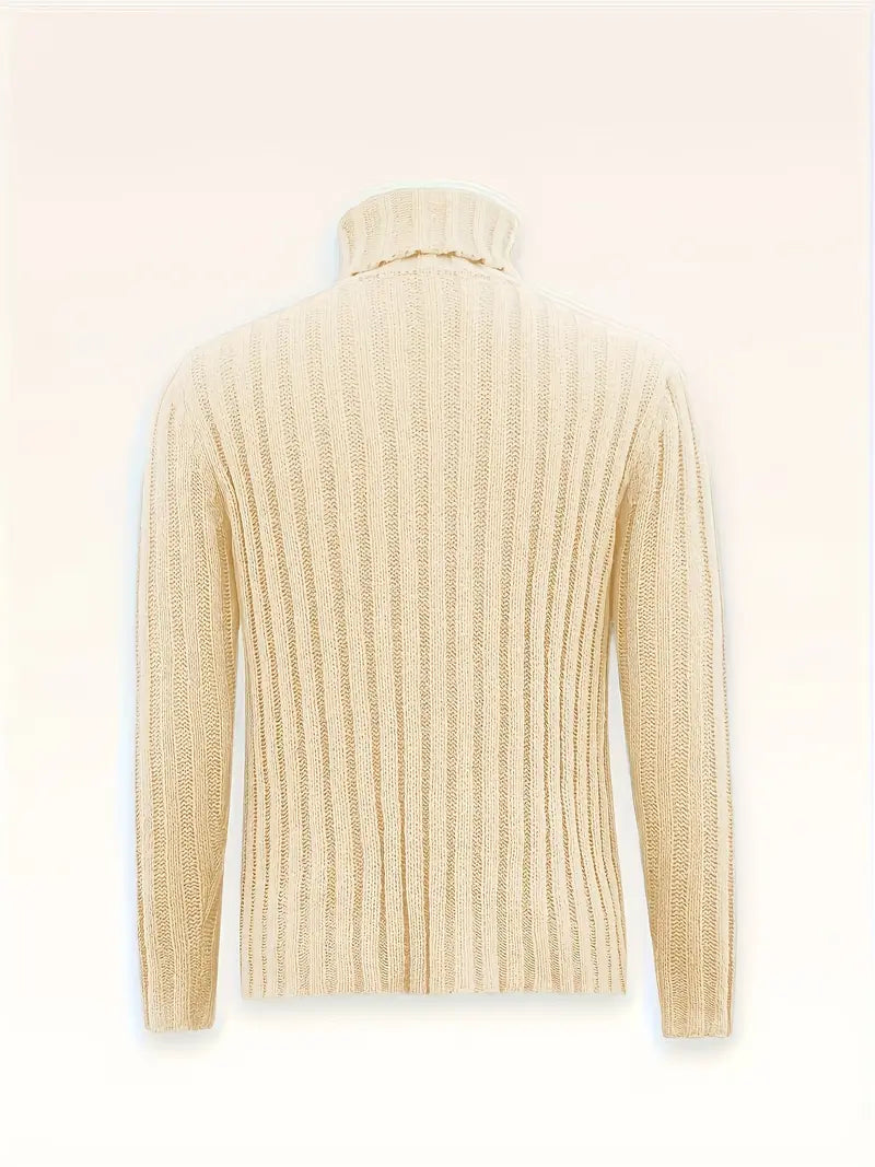 Lysander – Pullover Mit Hohem Kragen Und Rippstrick
