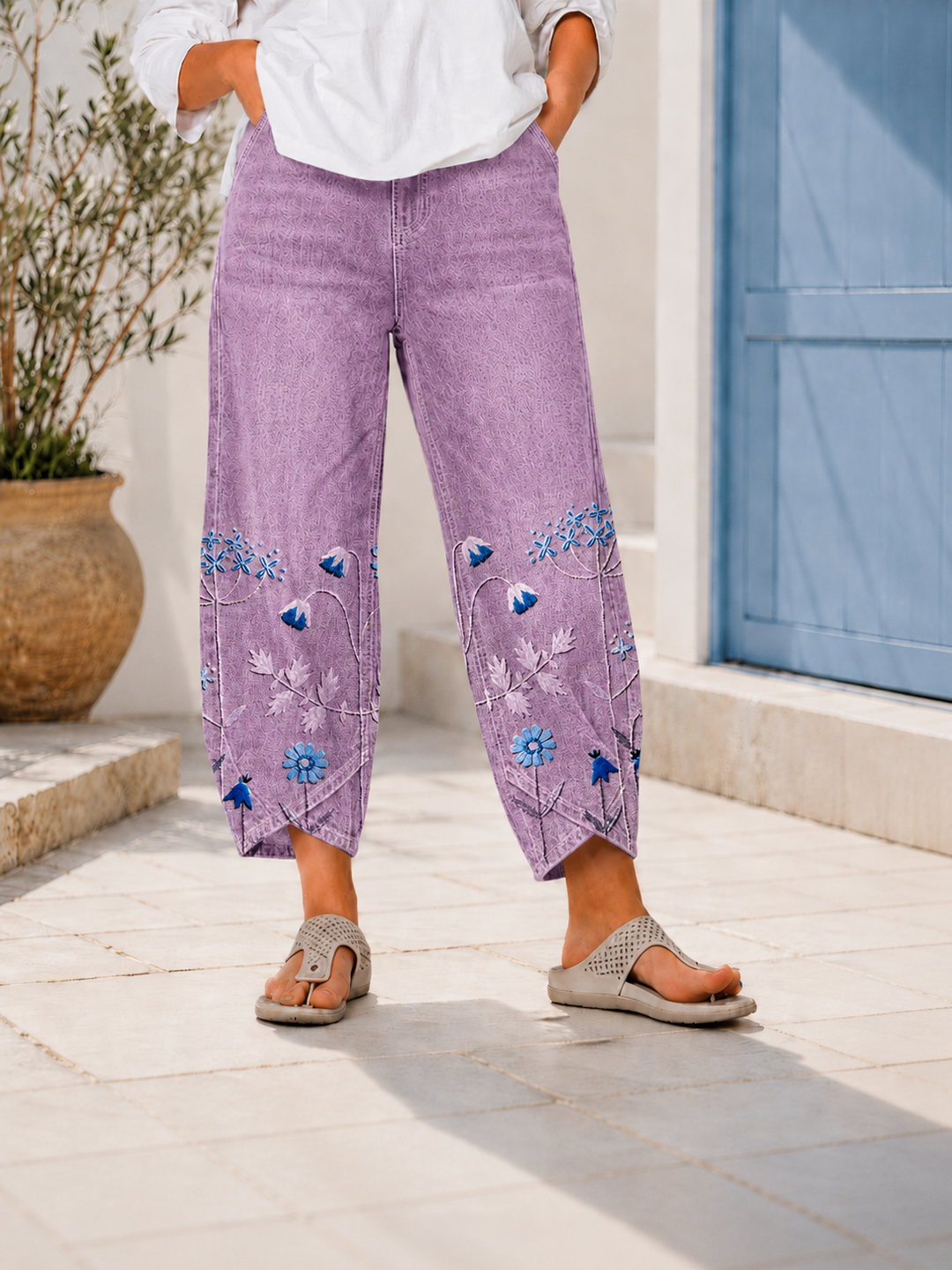 Selcen - Lässige Bestickte Hose