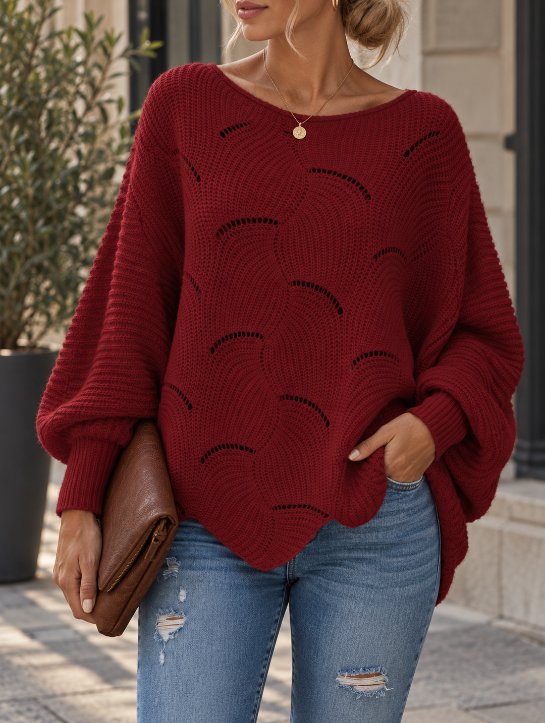 Zeyna – Langärmeliger Strickpullover