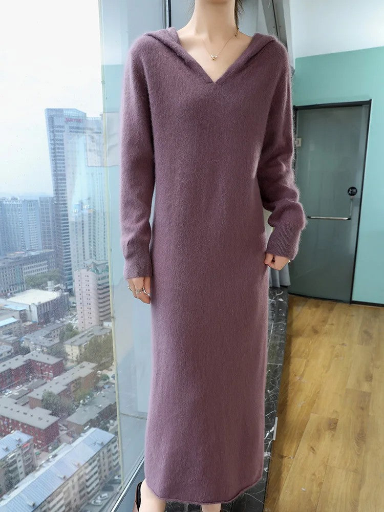 Karsyn - Kaschmir Kleid Mit Kapuze