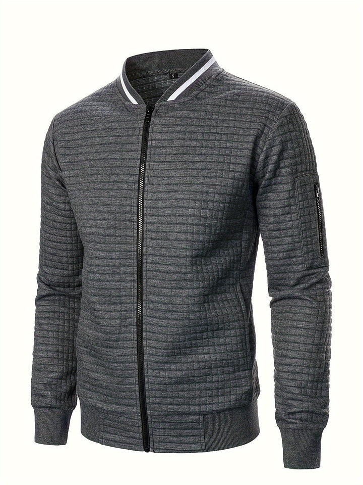 Benjie - Strick Jacke Mit Stehkragen Und Reißverschluss